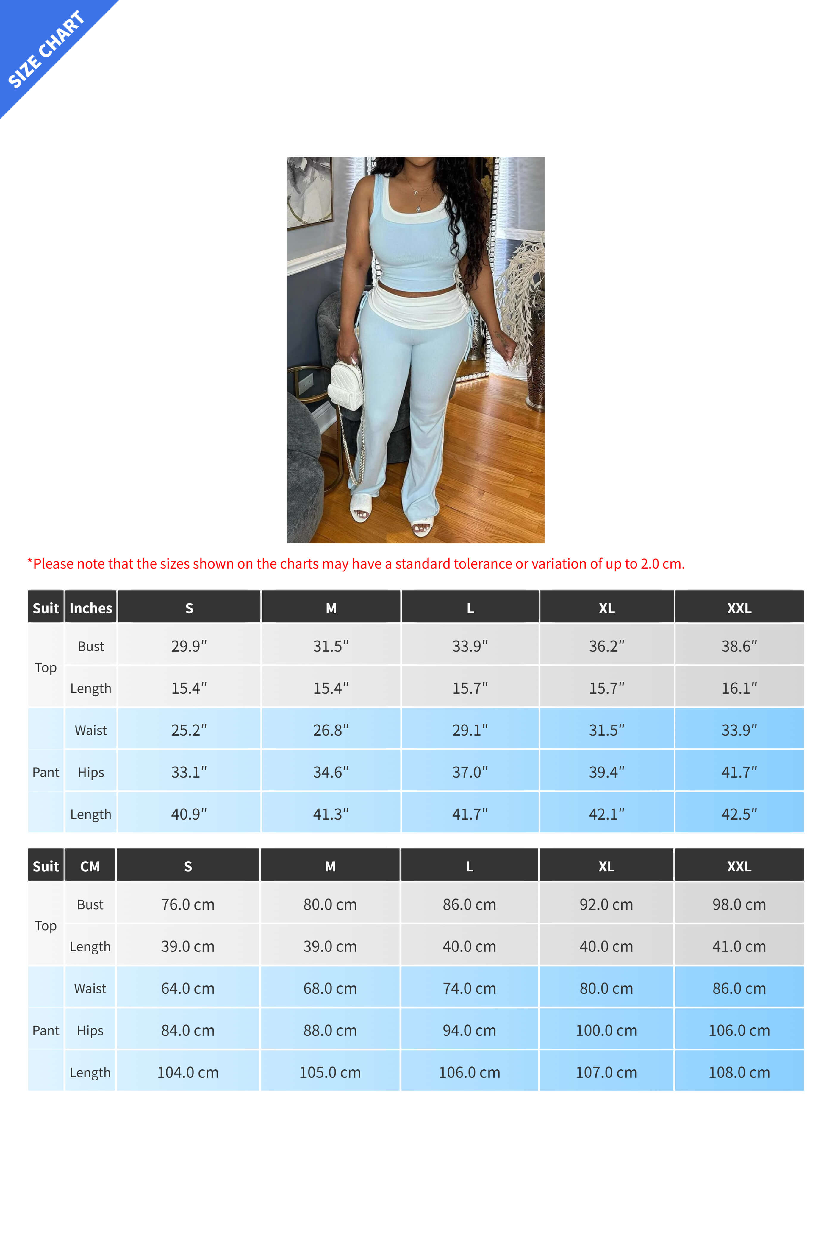 Colorblock Sleeveless Top and Pants Outfit Lavish Daily