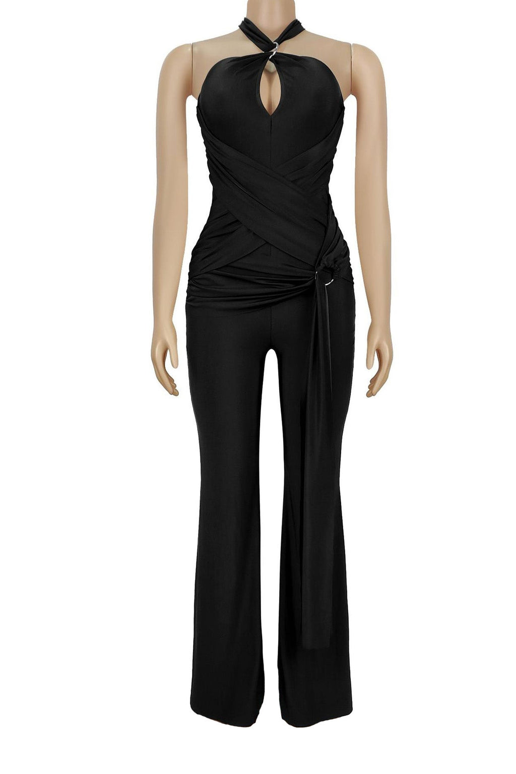 Halter Neck Wide-Leg Jumpsuit Lavish Daily