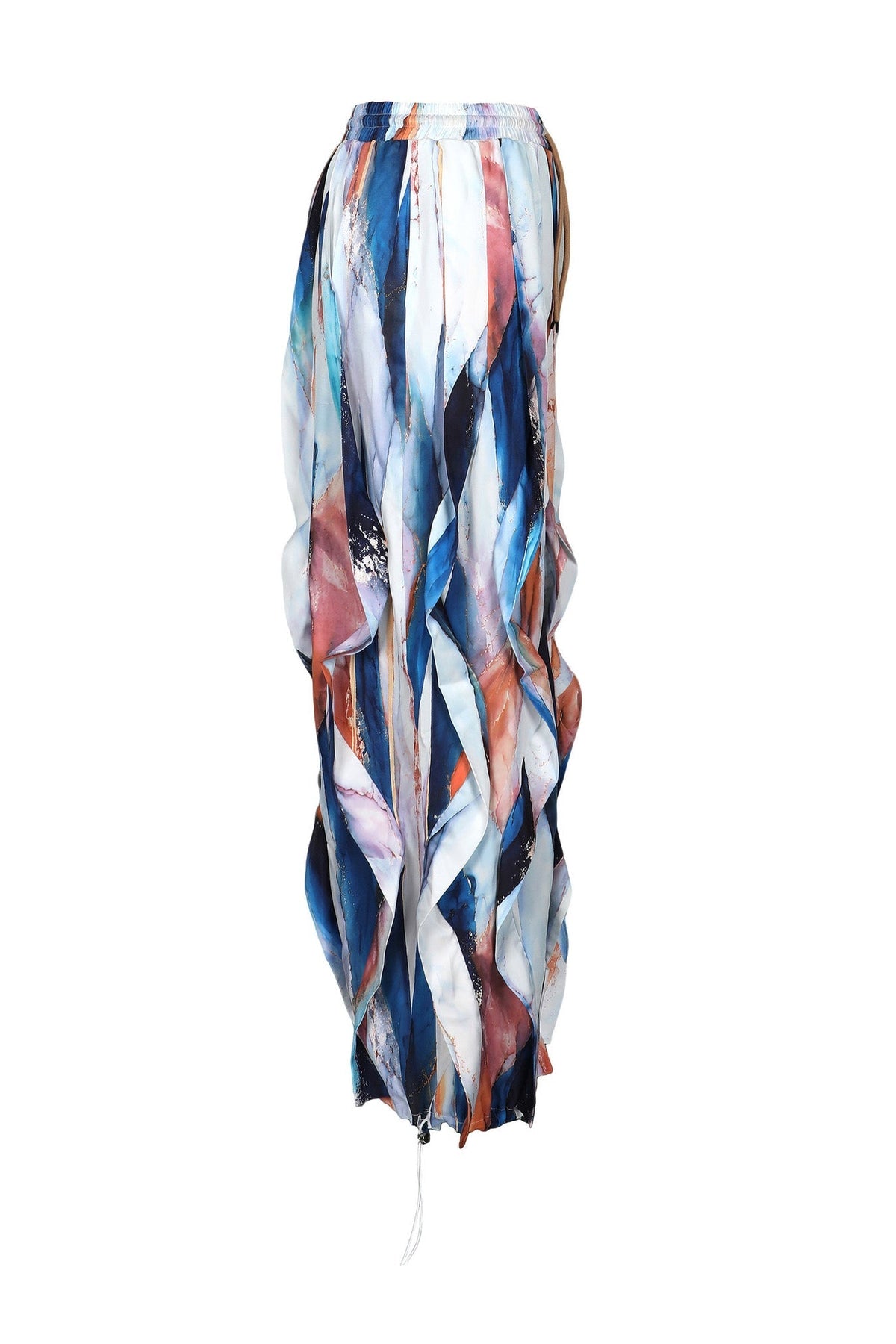Statement Layered Ruffle Drawstring Harem Pants Lavish Daily