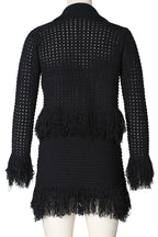 Knitted Fringe Skirt Set Lavish Daily