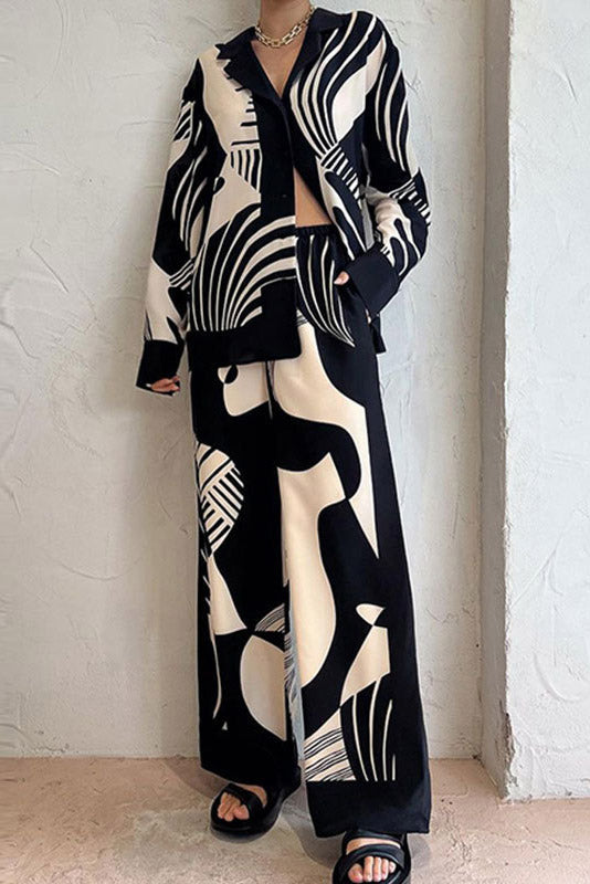 Printed Shirt and Pant Set Lavish Daily