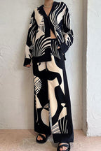 Printed Shirt and Pant Set Lavish Daily