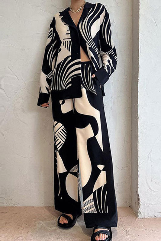 Printed Shirt and Pant Set Lavish Daily