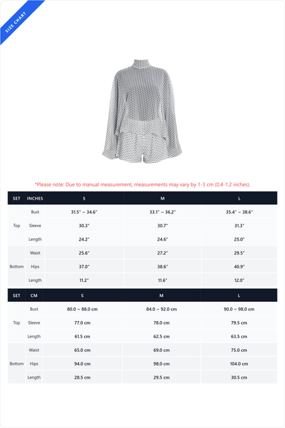 Polka Dot Sheer 2-Piece Shorts Set Lavish Daily