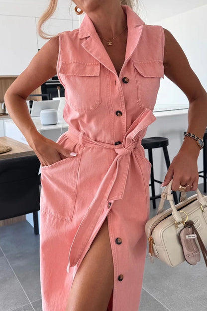 Denim Maxi Dress Lavish Daily