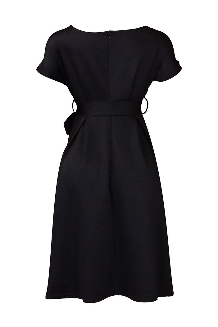 Fallen Shoulder Midi Dress Lavish Daily