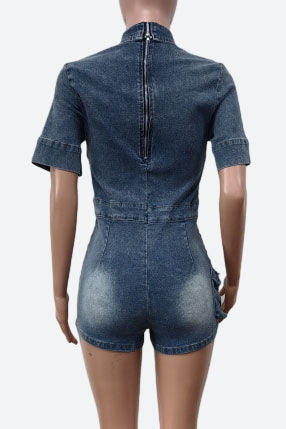 3D Pocket Stretch Romper Lavish Daily