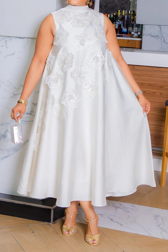 Sleeveless Crew Neck Maxi Dress Lavish Daily
