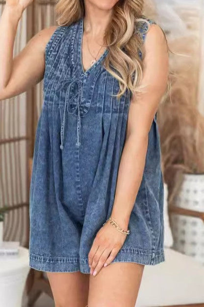 Denim Romper Lavish Daily