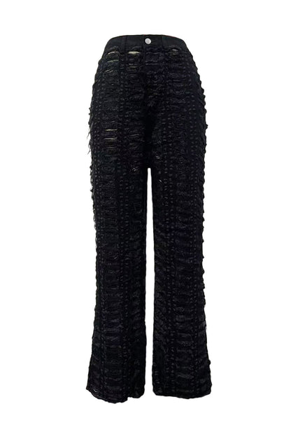 Extreme Shredded Denim Pants Lavish Daily