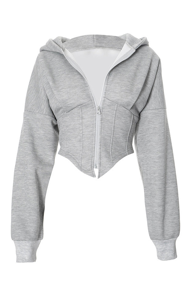 Sculpted Fit Midriff Hoodie Lavish Daily