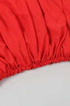 Red Mini Balloon Bubble Dress Lavish Daily