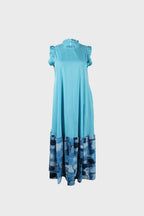 Patchwork Ruffles Sleeveless Printed Loose Dresses Lavish Daily