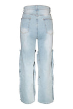 Street Style Utility Pocket Straight Jeans Lavish Daily