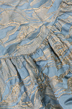 Jacquard Halter Mini Dress Lavish Daily