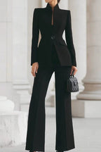 Single Button Blazer and Pants Set Lavish Daily