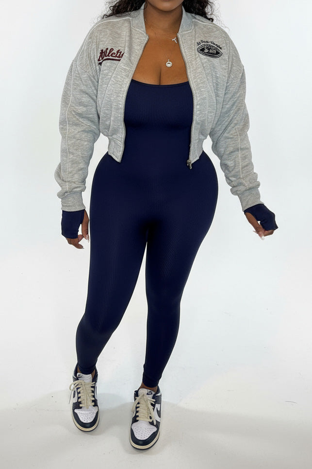 Fleece Lined Embroidered Zip Baseball Jacket Lavish Daily