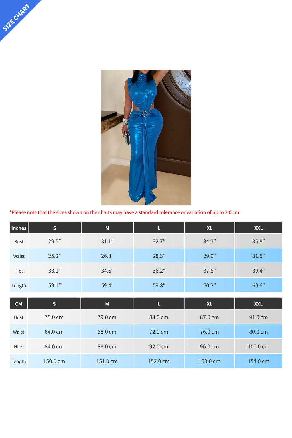 Glossy Side-Slit Mock Neck Maxi Dress Lavish Daily