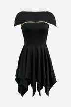 Elegant Asymmetrical Strapless Ruched Layered Dress Lavish Daily