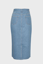 Slit Denim Skirt Lavish Daily