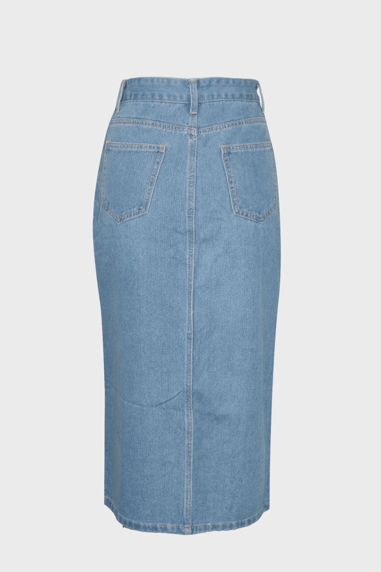 Slit Denim Skirt Lavish Daily