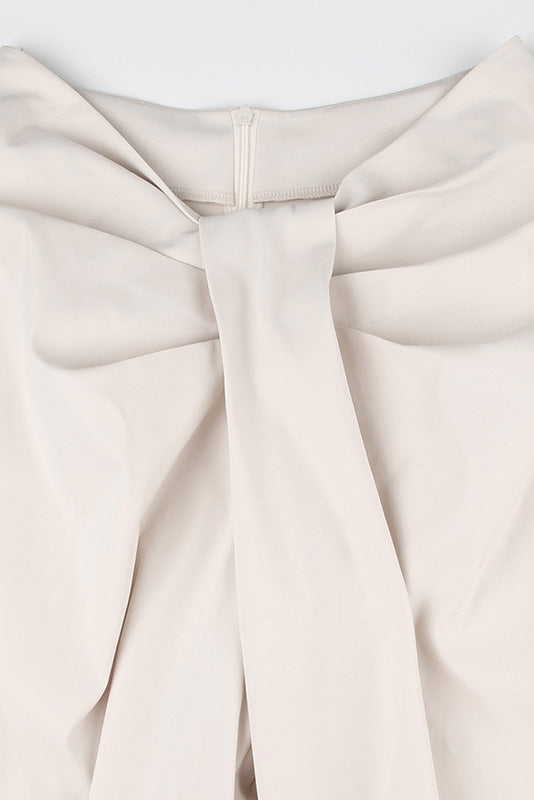 Solid Knot Low Waist Wide Leg Pants Lavish Daily