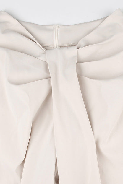 Solid Knot Low Waist Wide Leg Pants Lavish Daily