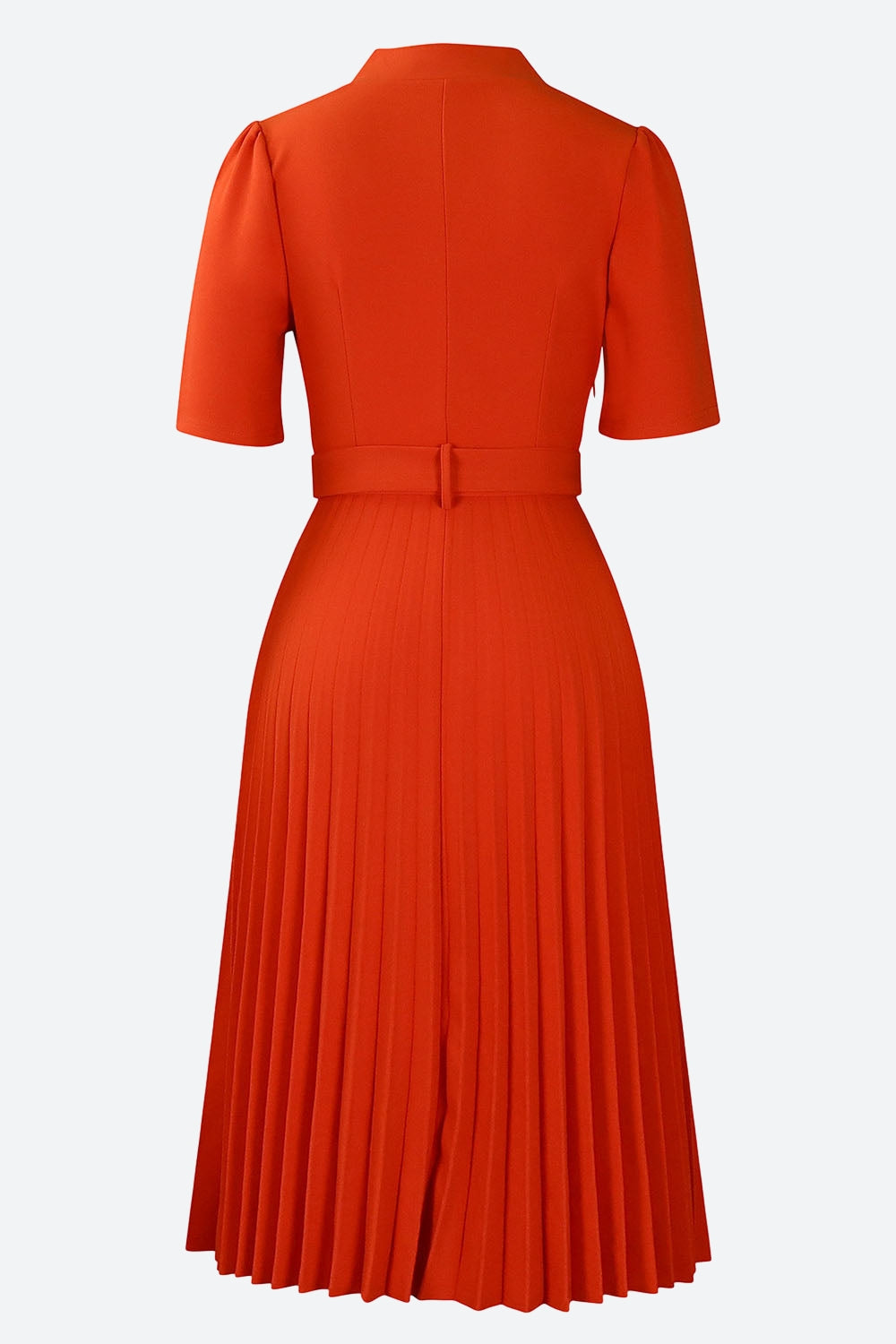 Short Sleeve V-Neck Pleated Slim Waist Dress Lavish Daily