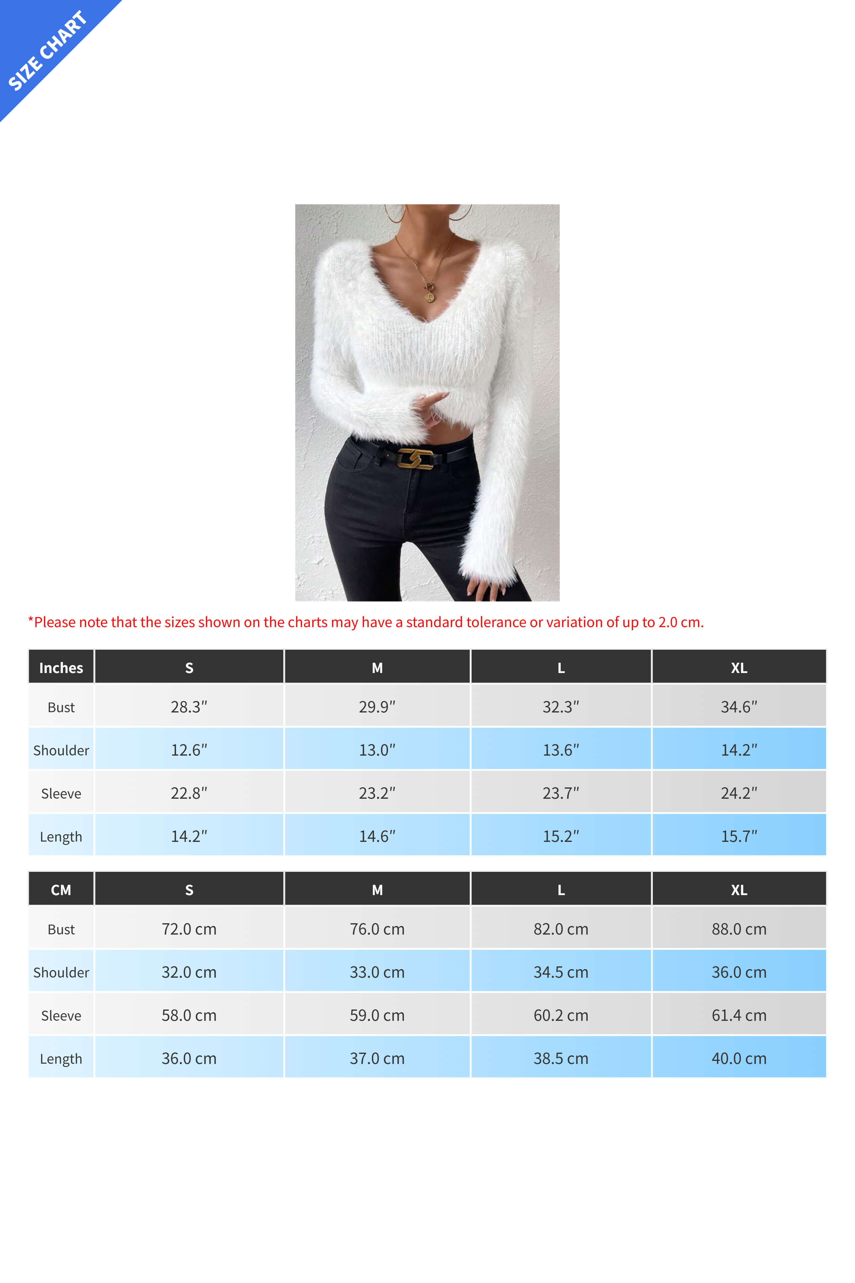V Neck Slim Plush Short Sweater LavishDaily