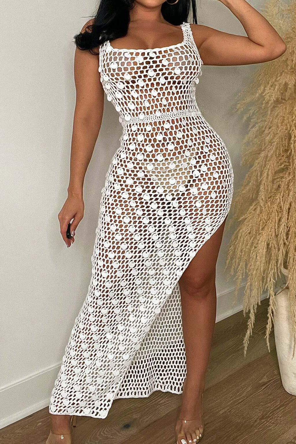 Fishnet Cover Up Beach Dress Lavish Daily