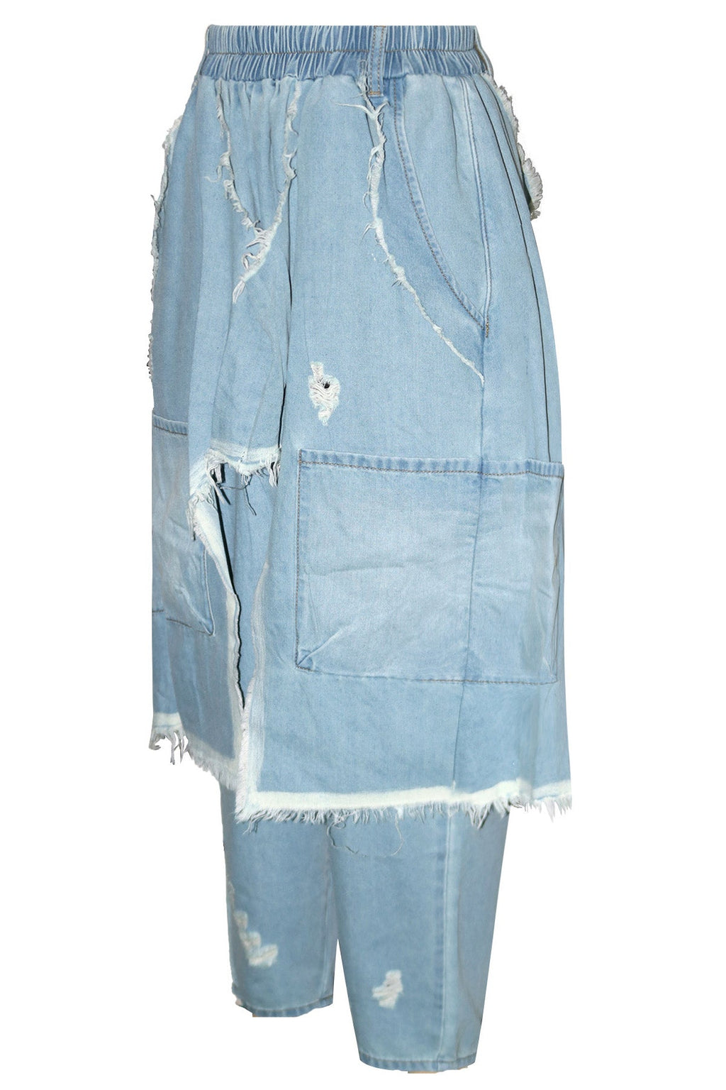 Vintage Ripped Harem Fit Denim Pants Lavish Daily