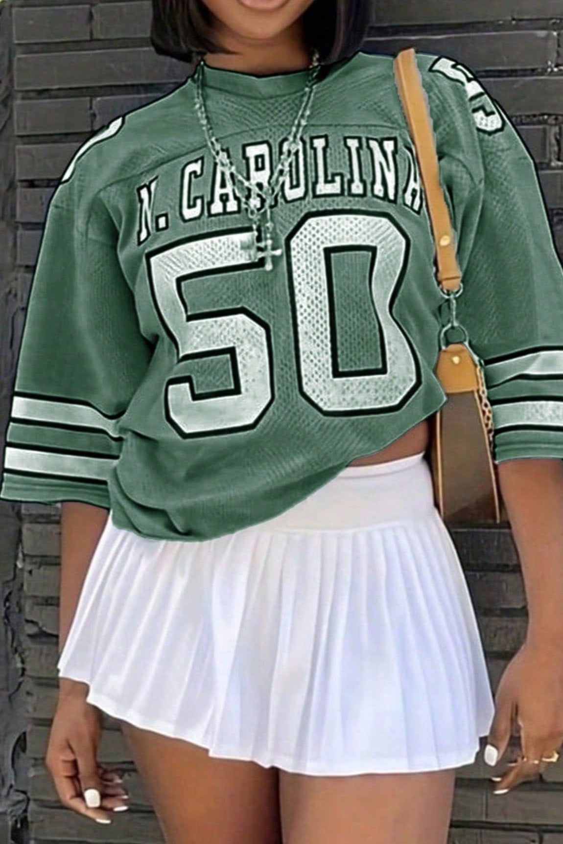 Trendy Loose Fit Letter Print Casual T-Shirt Lavish Daily