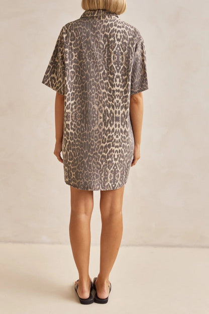 Leopard Print Denim Shirt Jacket Lavish Daily