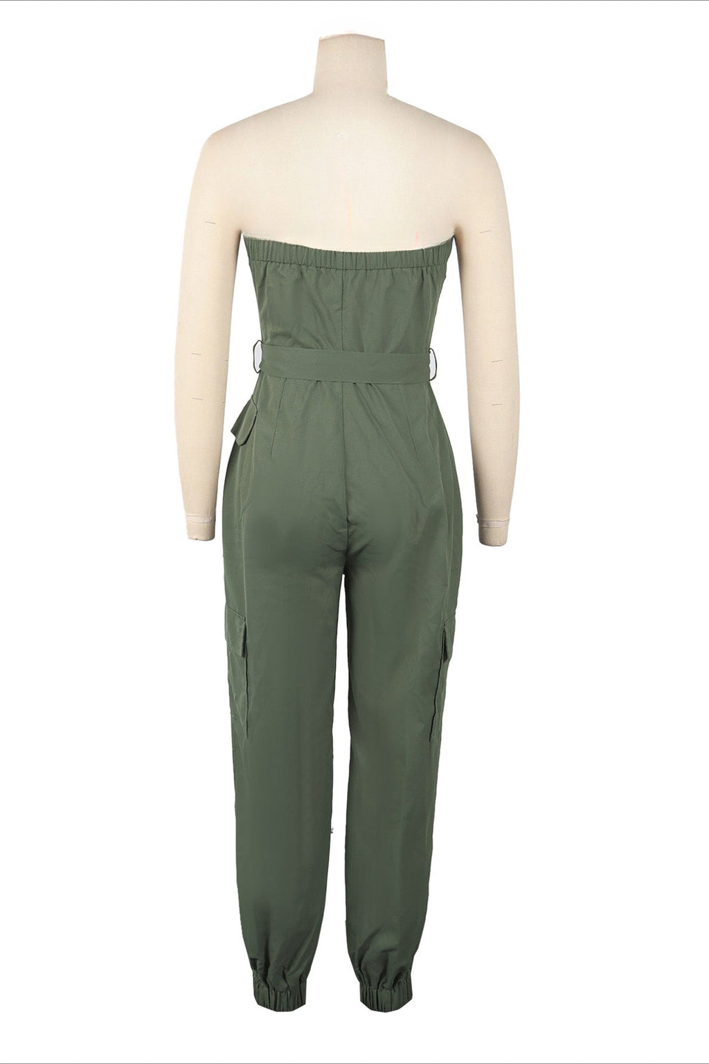 Strapless Utility Jumpsuit with Pockets Lavish Daily