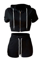 Crop Top Hoodie Short Set Lavish Daily