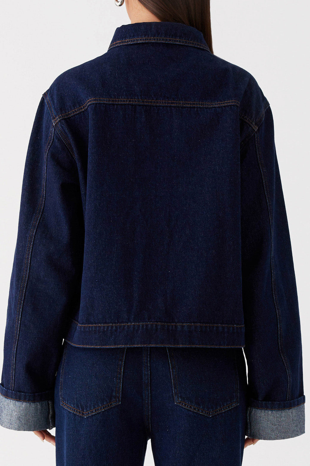 Collared Comfortable Casual Denim Jacket Lavish Daily