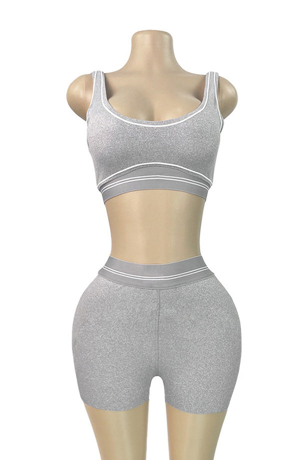 Contour Piping Biker Short Set Lavish Daily