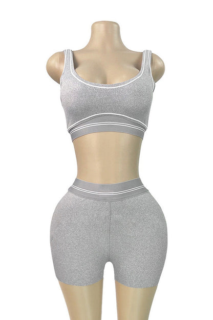 Contour Piping Biker Short Set Lavish Daily