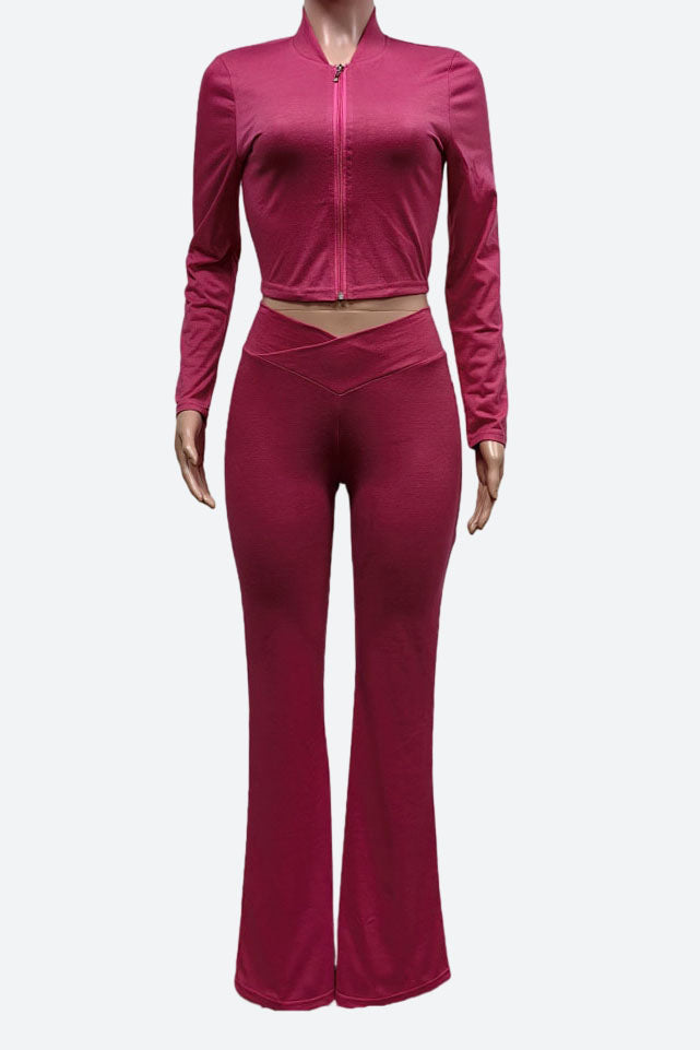 Stretch Long Sleeve Top and Pant set Lavish Daily