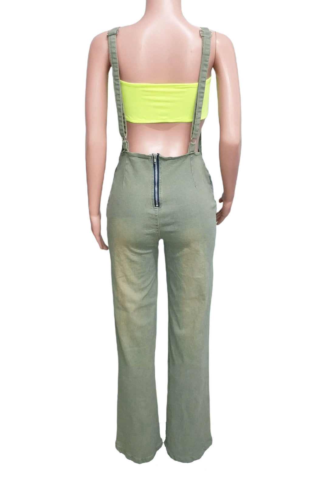 Slim Fit Stretch Washed Denim Jumpsuit Lavish Daily