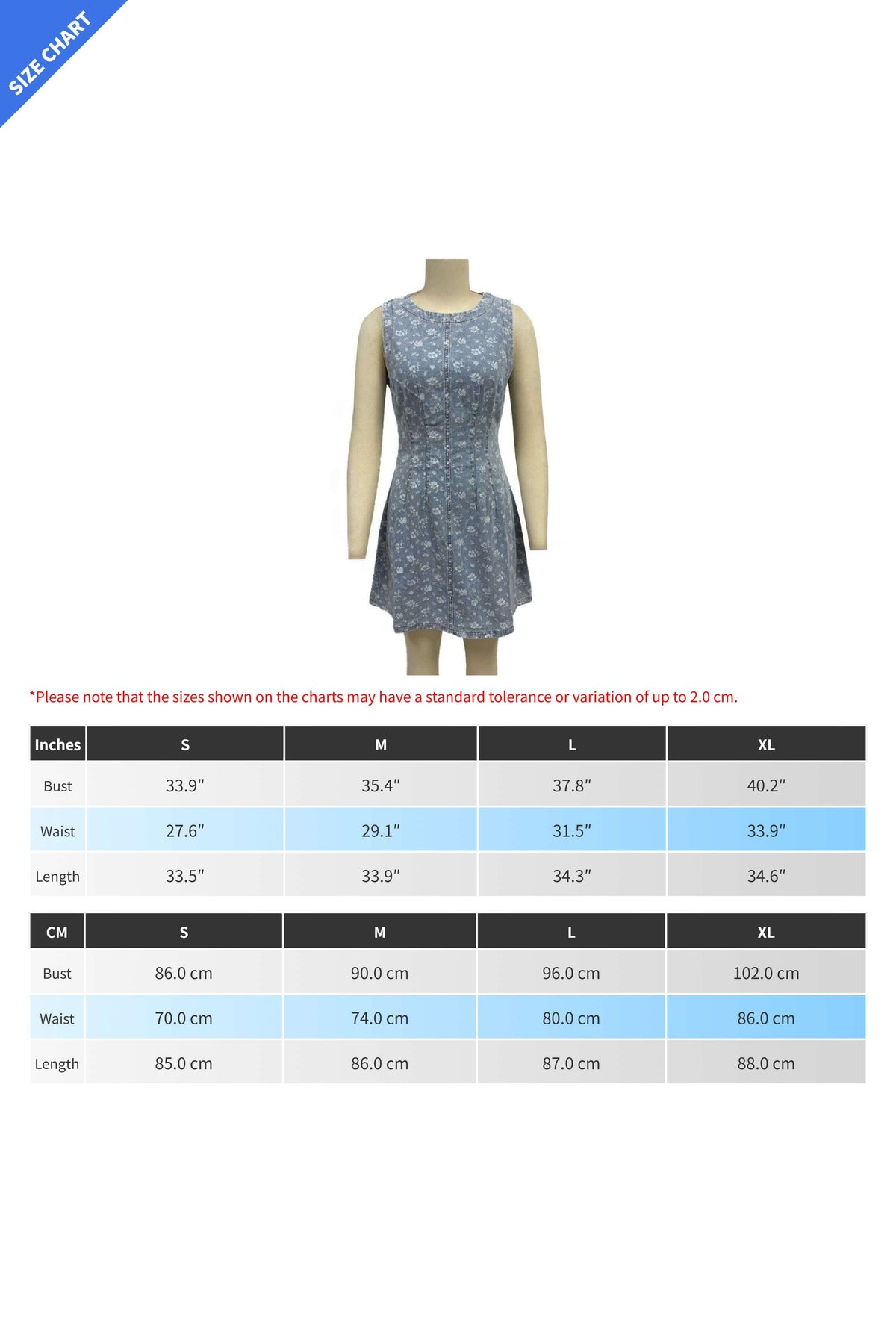 Vintage Floral Denim A-Line Mini Dress LavishDaily