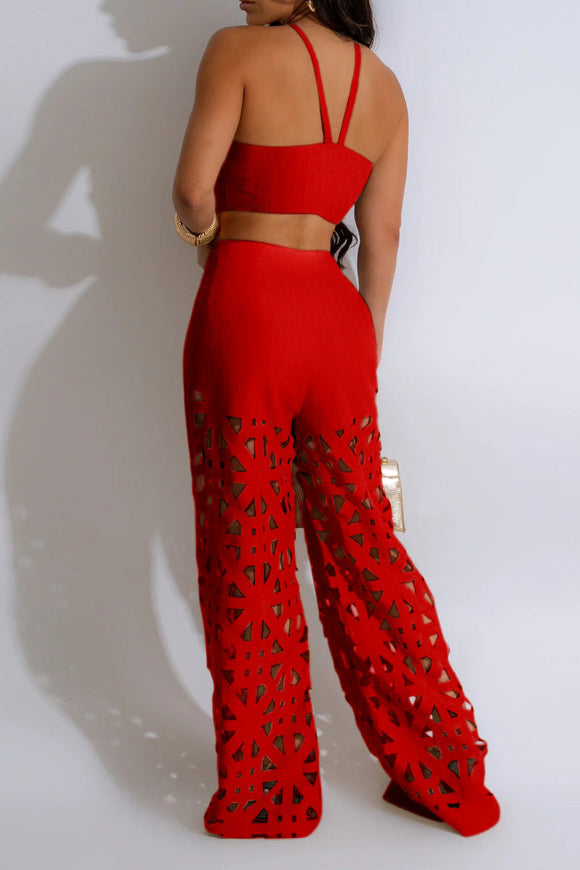 Twist Bralette & Cutout Pants Sets Lavish Daily