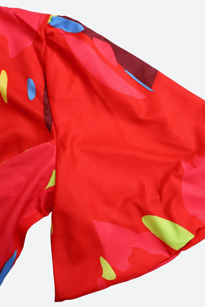 Tie Bow Colorblock Blouse Lavish Daily