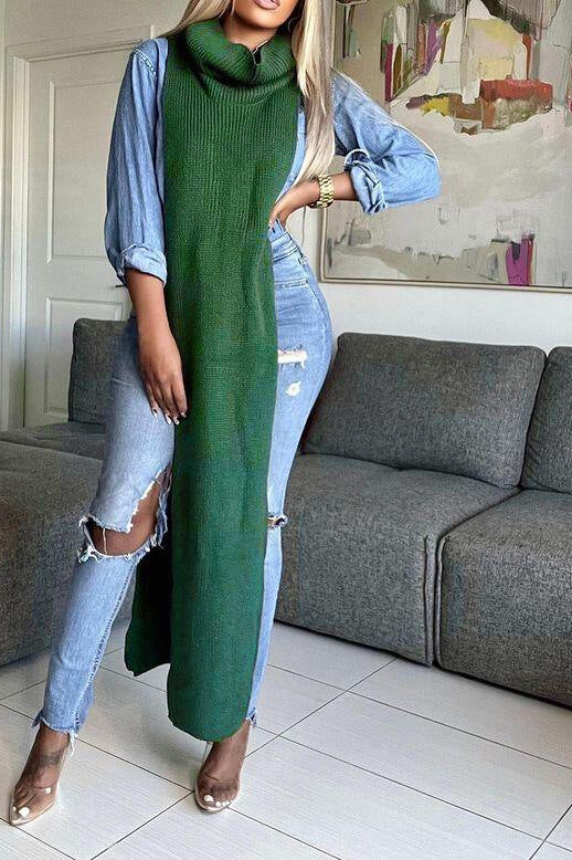 Knit Sleeveless Sweater Dress Lavish Daily