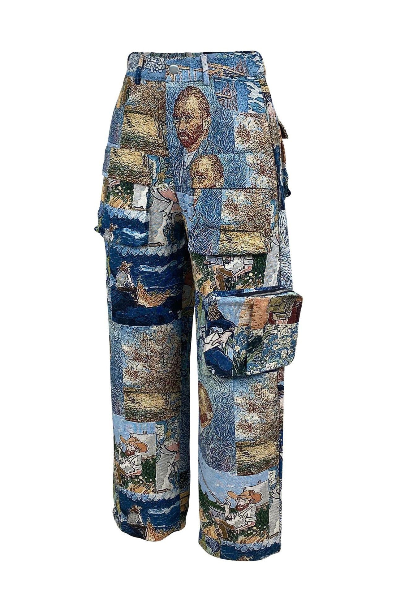 Vintage Casual Jacquard Cargo Pants Lavish Daily