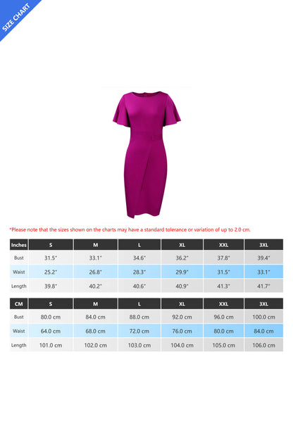 Midi Bodycon Ruffle Sleeve Dress Lavish Daily