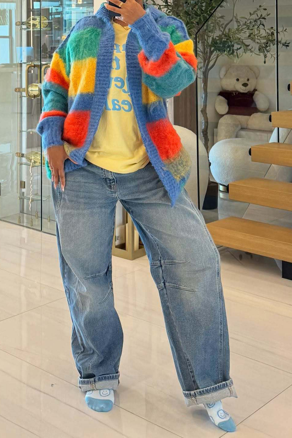 Colorblock Hoodie Cardigan Lavish Daily