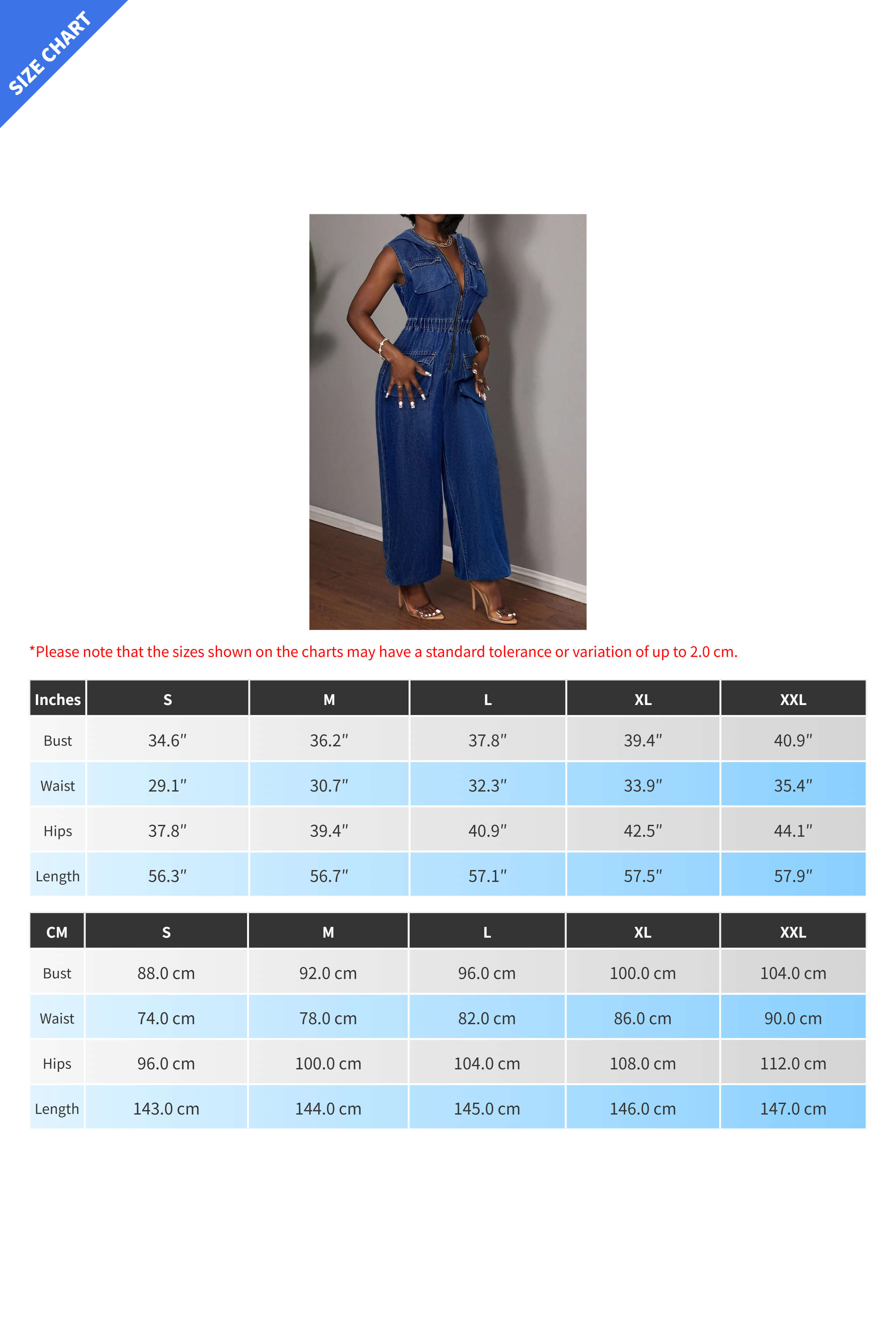 Sleeveless Hooded Denim Jumpsuit Lavish Daily