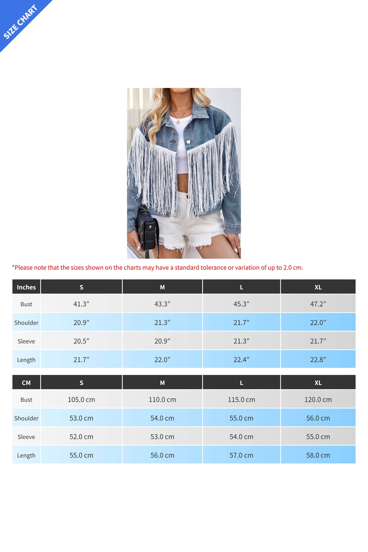 Washed Tassel Long Sleeve Denim Jacket Lavish Daily