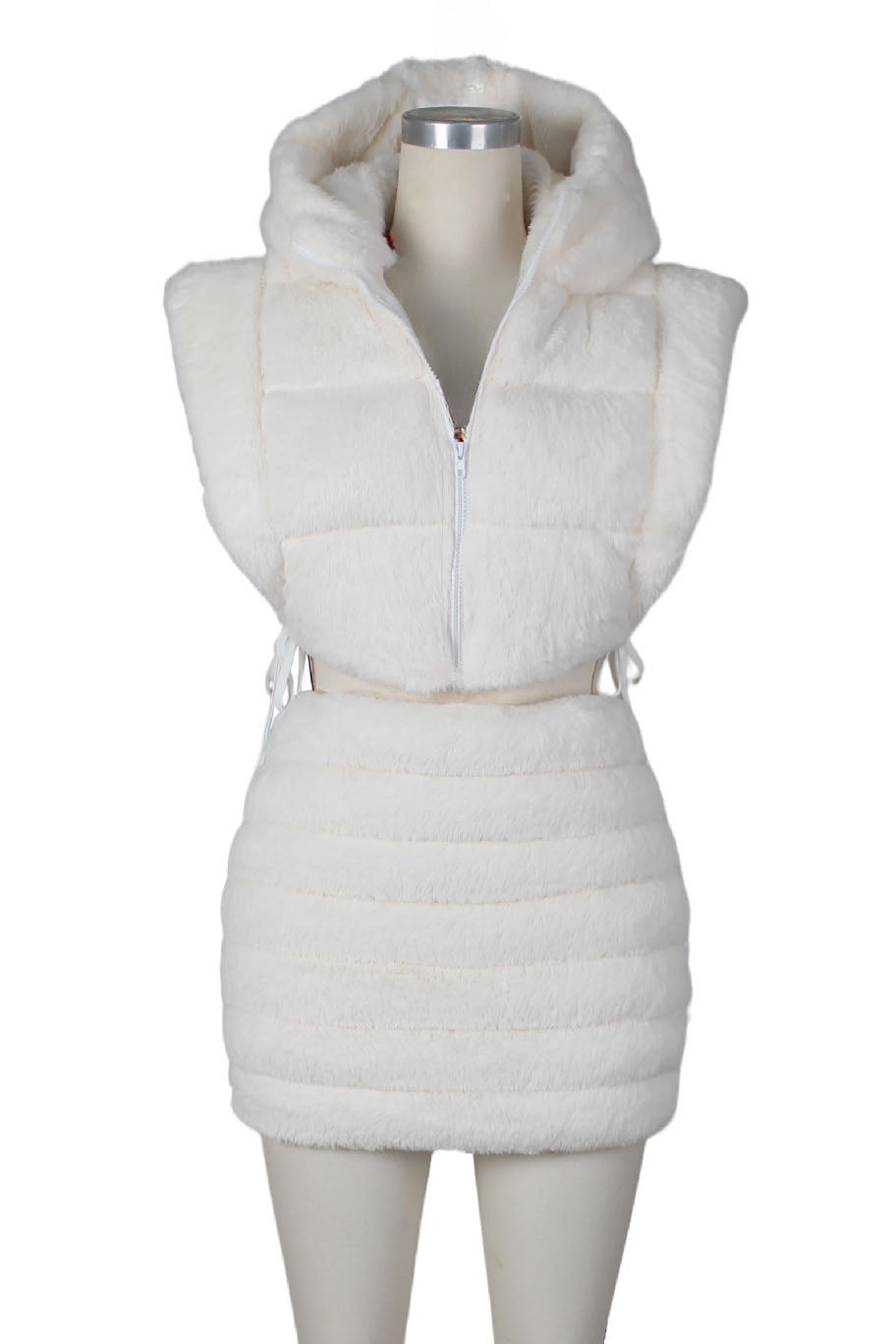 Faux Fur Teddy Vests Sets Lavish Daily